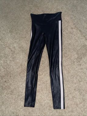 SPANX Black Leggings with stripe